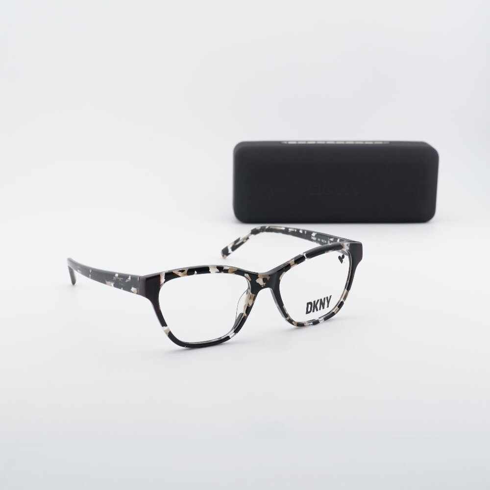 DKNY DK5057 010 Cat Eye Eyeglasses 53mm - Black Havana/Plum